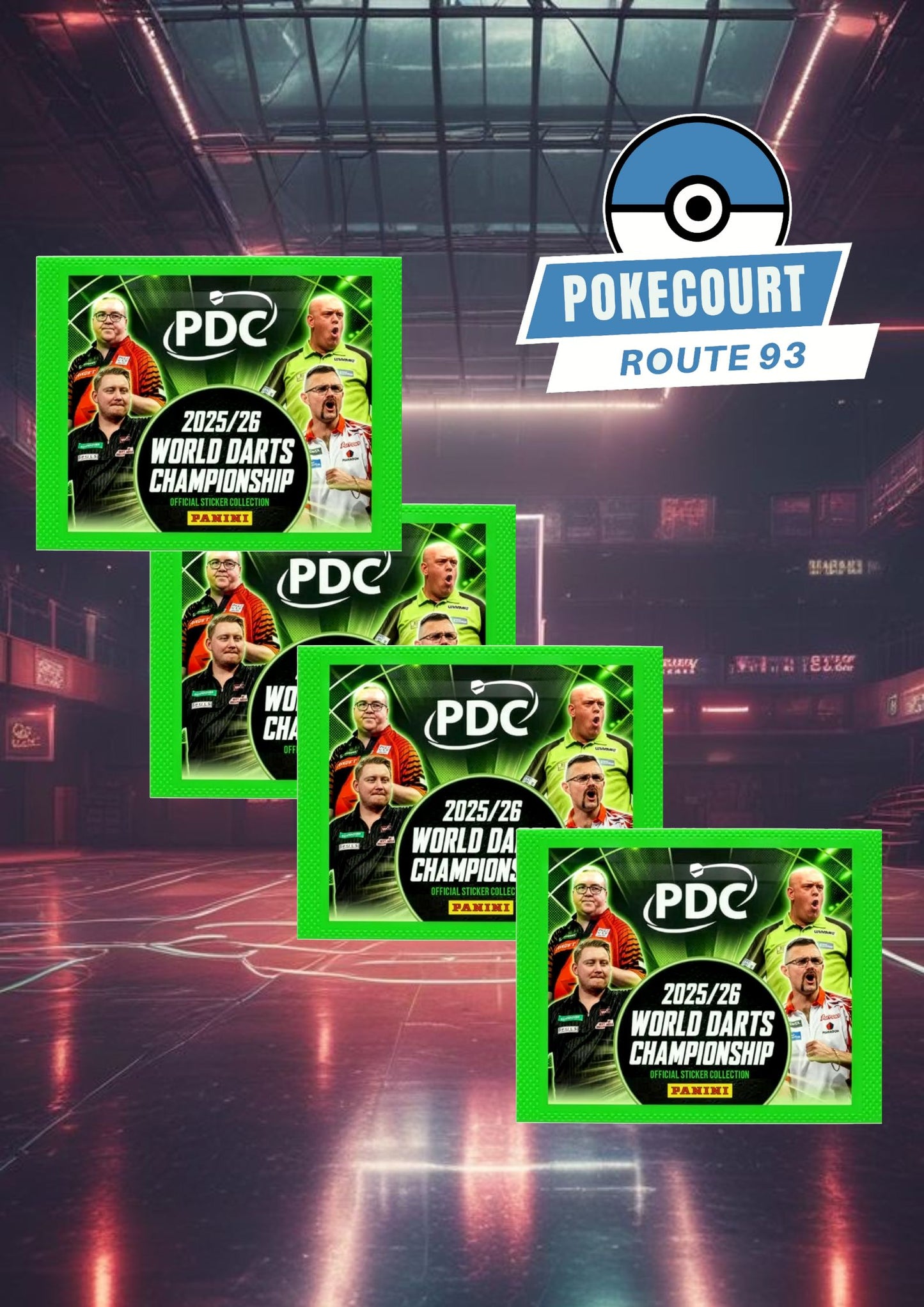 4x Sticker Pack PDC World Darts Championship 2025/2026