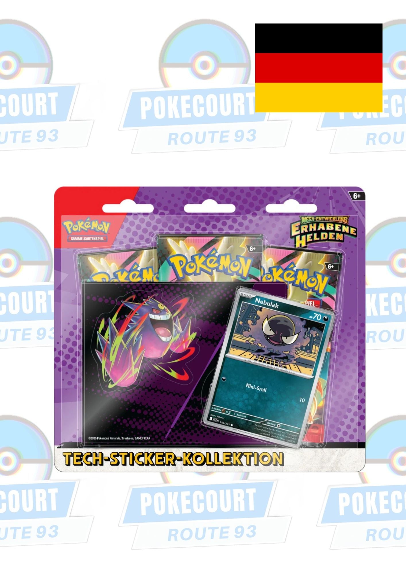 Erhabene Helden Tech-Sticker 3er Blister (DEU)