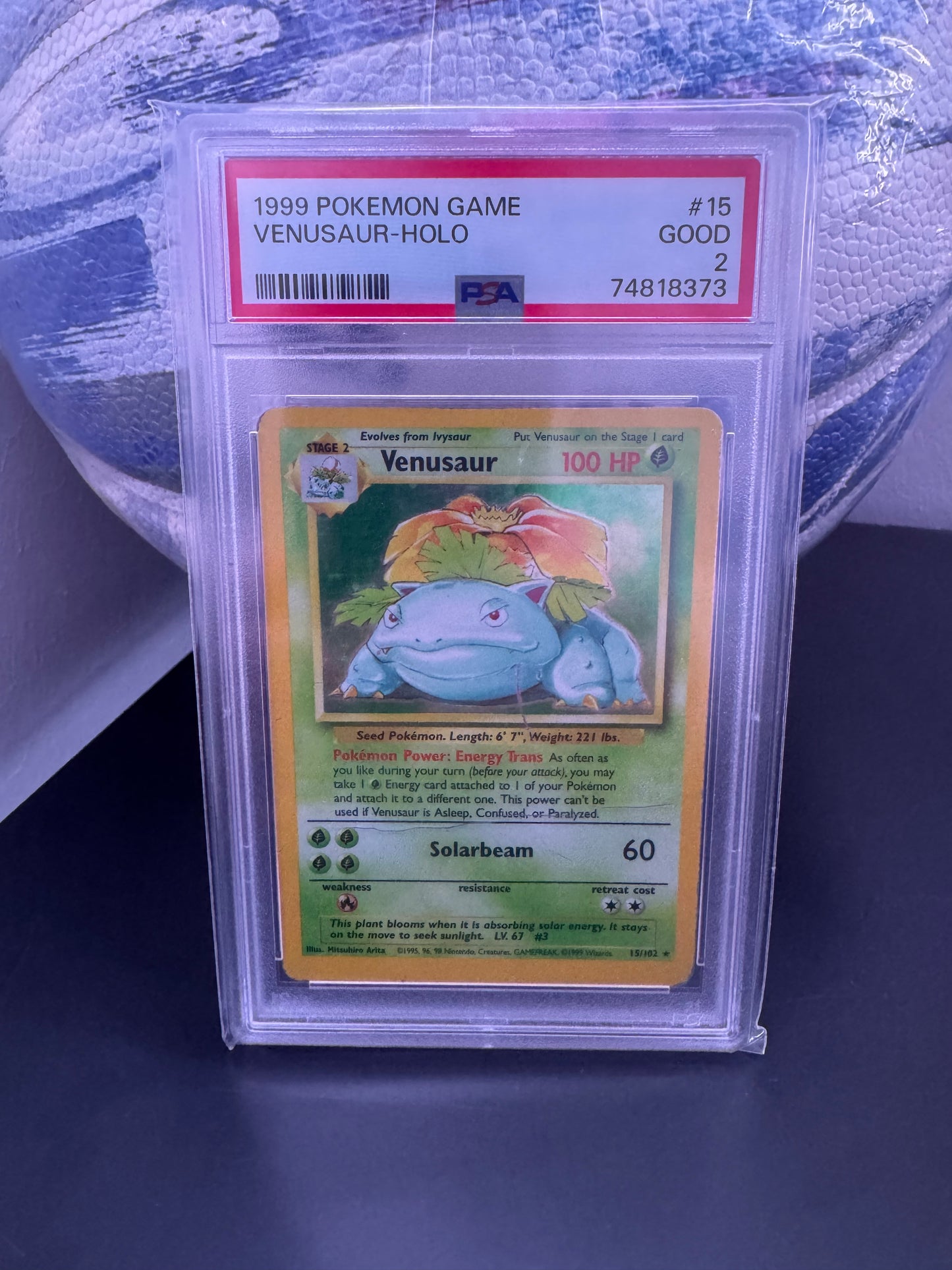 Venusaur Holo- Base Set (1999) - PSA 2