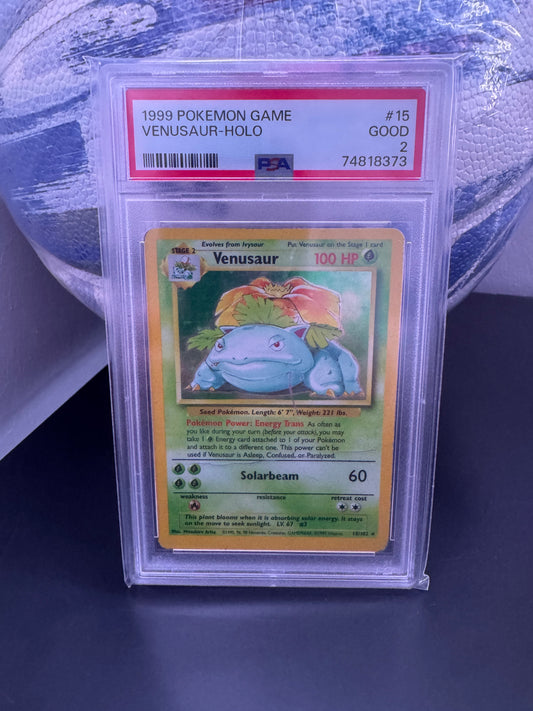 Venusaur Holo- Base Set (1999) - PSA 2