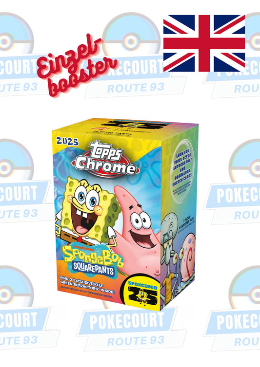 2025 Topps Chrome SpongeBob Schwammkopf 25th Anniversary Value Blaster Box - Einzelbooster